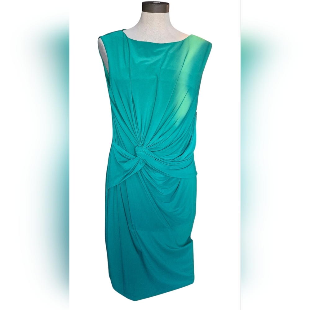 Adrianna Papell Size 14W Emerald Green Dress